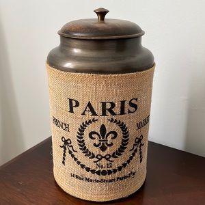 French Country Metal Storage Jar